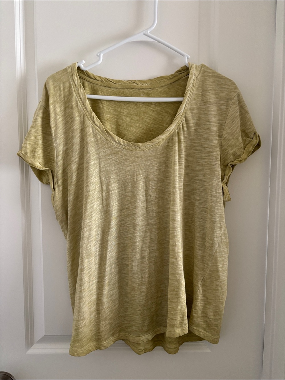 Pilcro Women’s Relaxed Scoop Neck Tee - Olive Green XL
